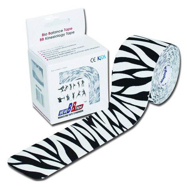 Кинезио тейп Bio Balance Tape 5см х 5м зебра.