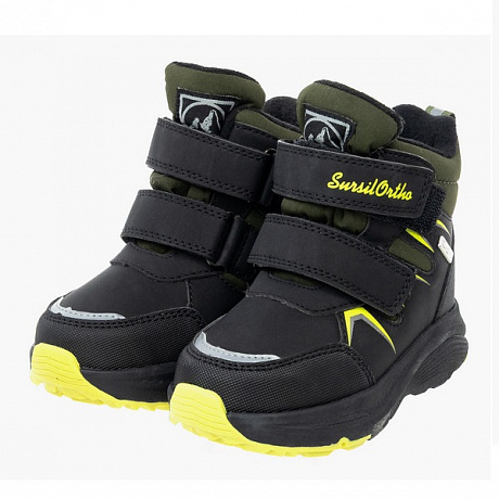 Ботинки ортопедические Сурсил-Орто с шерстью для мальчиков A45-2503 хаки. Изображение 2 из 4