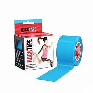 Кинезио тейп Rocktape 5см х 5м голубой.